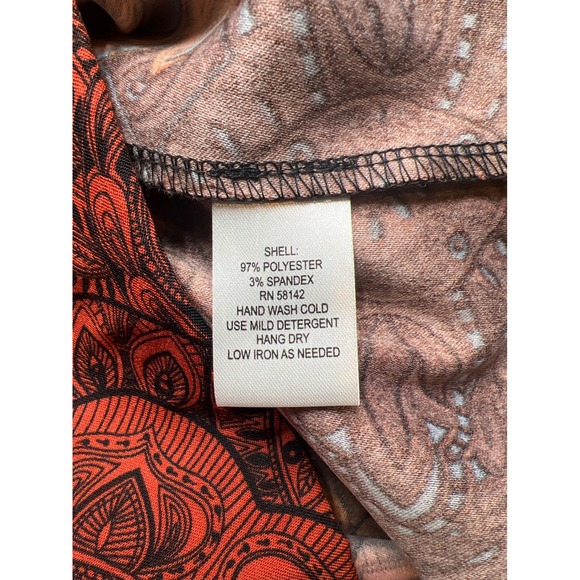 London Times Womens Orange Red Mandala Print Sleeveless Sheath Dress Size 14 - Picture 6 of 7